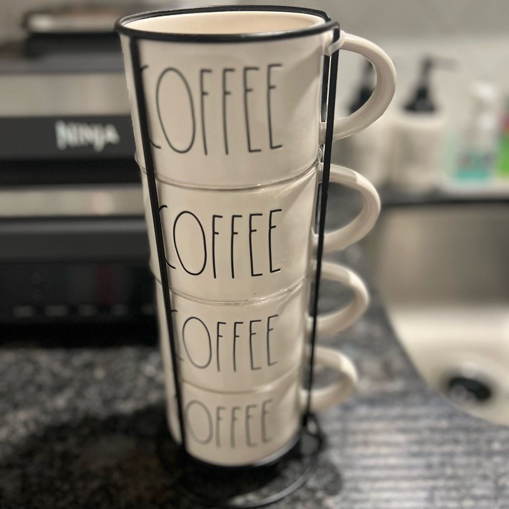 Rae Dunn coffee cup set